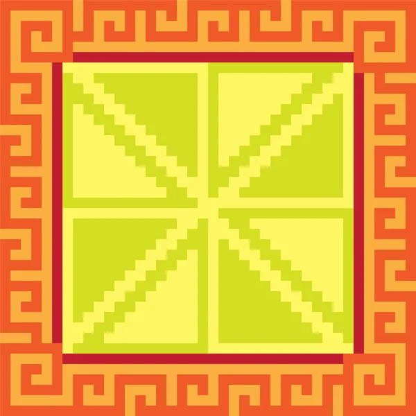 Μοτίβο τέχνης pixel πλατεία κίτρινο — Διανυσματικό Αρχείο