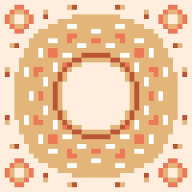 Desen piksel sanat poğaça portakal