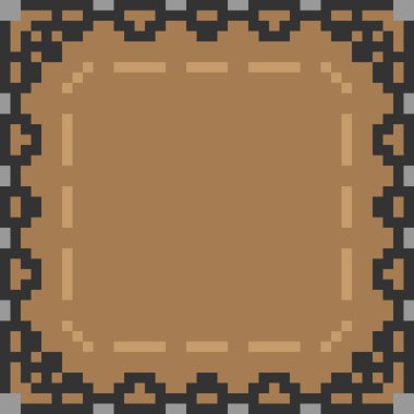 Desen piksel sanat çerçeve kahverengi