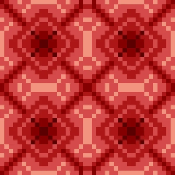 Nahtlose Muster Pixel Kunst-rot — Stockvektor