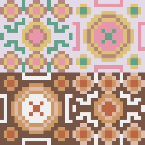 Μοτίβο τέχνης pixel γύρω από καφέ — Διανυσματικό Αρχείο