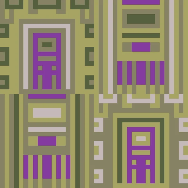Візерунок піксель мистецтва зелений фіолетовий — стоковий вектор