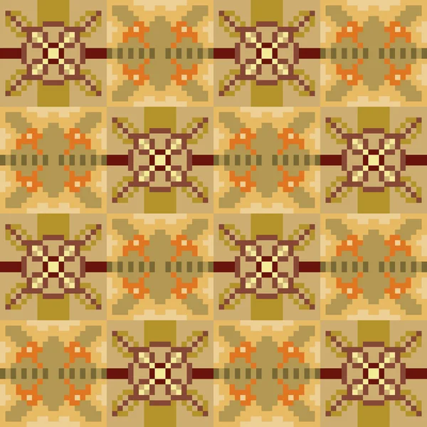 Brun jaune motif pixel texture — Image vectorielle