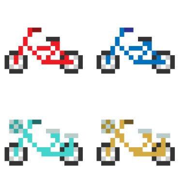 Resimde piksel sanat simge Bisiklet