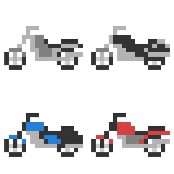 Motocicleta de ícone ilustração pixel art — Vetor de Stock