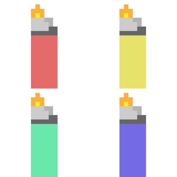 Illustratie pixel kunst pictogram lichter — Stockvector