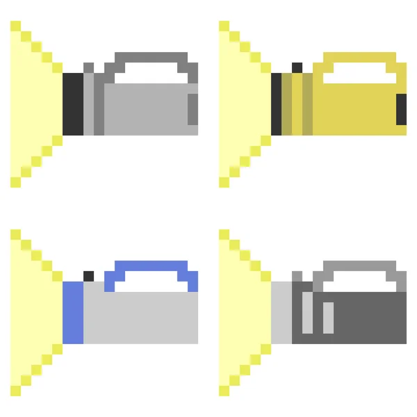Lanterna de ícone ilustração pixel art — Vetor de Stock