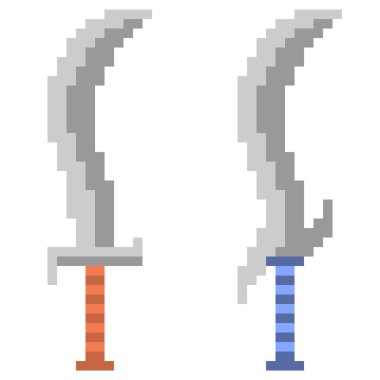 resimde piksel sanat simge kılıç