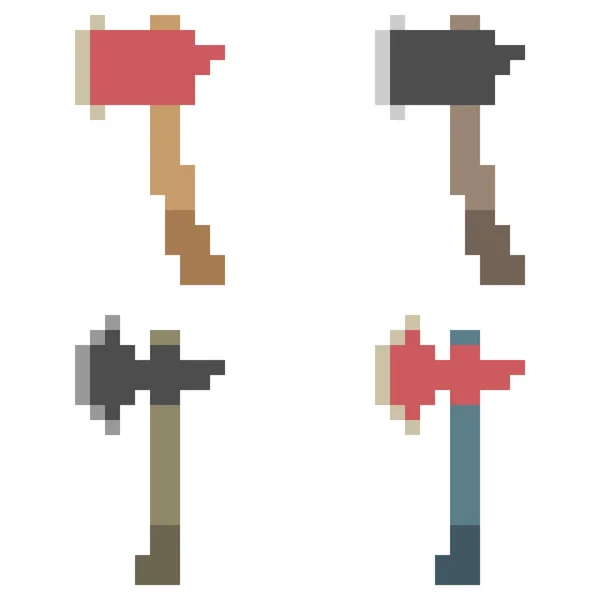 Illustration pixel konst ikonen axe — Stock vektor