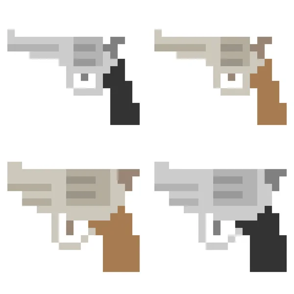 Abbildung Pixel Kunst Symbol Pistole — Stockvektor