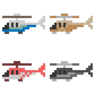 resimde piksel Sanat Helikopter