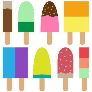 dondurma illüstrasyon sanat Icon set