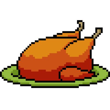 Piksel hindi kızartma sanatı Şükran Günü izole edilmiş arka plan