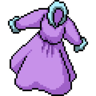 Kız süveterinin piksel sanatı. Arka plan izole.