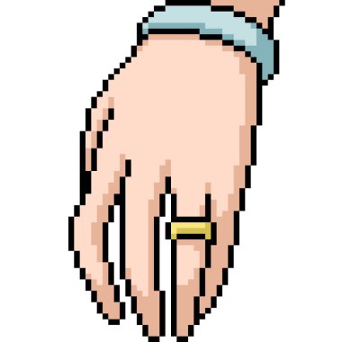 Yüzük izole edilmiş arkaplan kadın pikseli