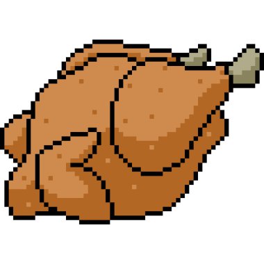 Piksel hindi kızartma sanatı Şükran Günü izole edilmiş arka plan