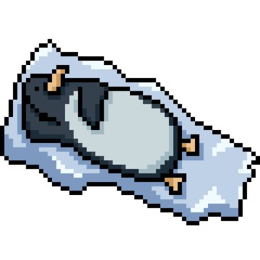 Penguen pikselinin buzun üstünde uyuma sanatı