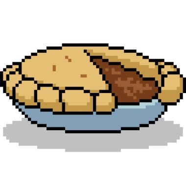 Pasta aperatifinin piksel sanatı izole edilmiş arkaplan