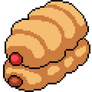 Sosisli sandviç fırınının pikseli sanatı izole edilmiş arka plan