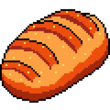 fırın ekmek yemek sahnesi arka planının pikseli sanatı