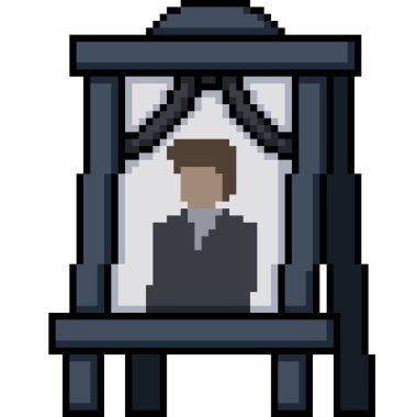 Cenaze sanatının pikseli barış fotoğrafında izole edilmiş.