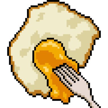 Çatal delme sanatı yumurta sarısı izole arka plan