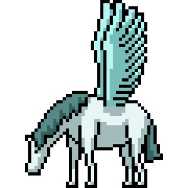 Beyaz Pegasus Peri Masalları 'nın pikseli.