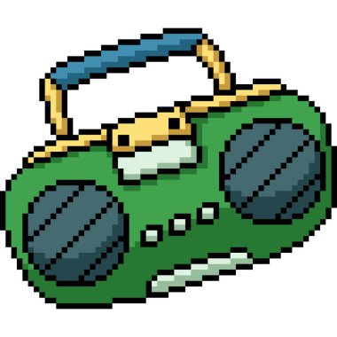 Piksel yeşil radyo klasik modası geçmiş izole arkaplan sanatı