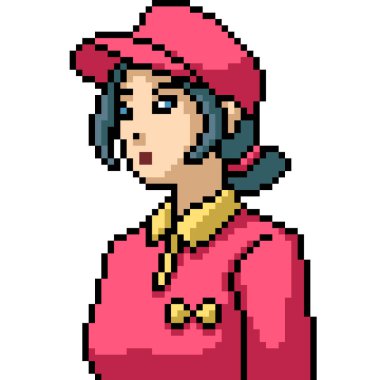 Restoran çalışanlarının pikselleri süpermarket kasiyerlerinin izole edilmiş arka planı