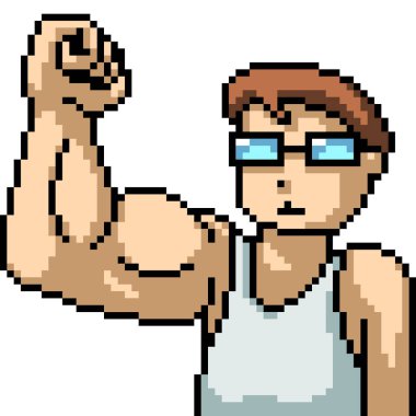 Piksel insan sanatı. Bir kol kası izole edilmiş.