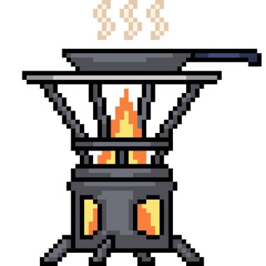 Açık hava piknik sanatı. Yangını izole edilmiş arka plan.