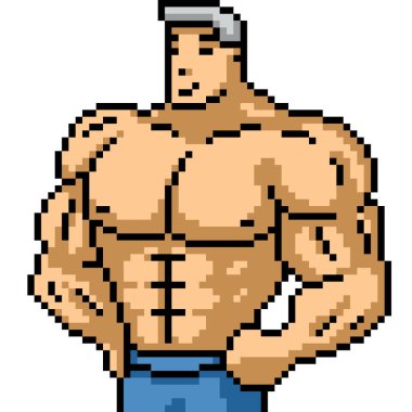 Kas sanatının piksel sanatı çok güçlü izole bir arka plan.