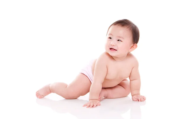 Stúdió Lövés Aranyos Kínai Baby Padlón — Stock Fotó