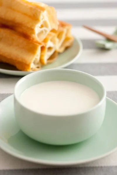 Soybean Milk Fried Sticks Background — Stock Photo, Image