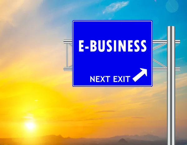 E-Business Blue Road Sign — Stock Photo, Image