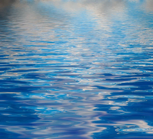 Beauty Surface Rippled Water Reflection Clouds Sky Background — Stock Photo, Image