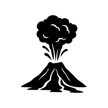 Volkan duman bulutu simgesi ile simge püskürtüyor