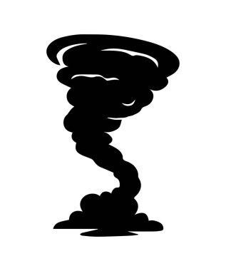 Kasırga silueti tehlikeli bir fırtına uyarısı oluşturuyor.