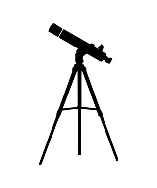 Yıldızların gözlemlenmesi aracı, astronomi teleskobu silueti