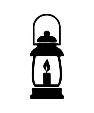 Işık ve eski moda aydınlatmayı temsil eden klasik bir gaz lambası silueti.