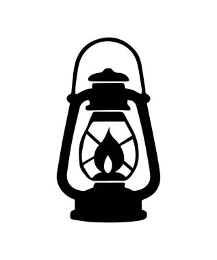 Kaliteli gaz lambası silueti, lamba simgesi