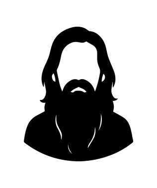 Rasputin silueti, sakallı ve uzun saçlı simgesel mistik tarihi figürü temsil ediyor.