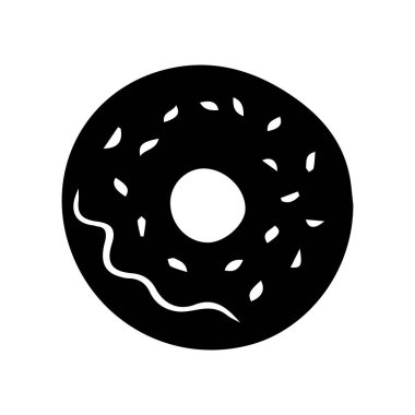 Basit donut siluet simgesi şekli