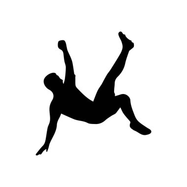 Düşen insan silueti izole edilmiş simge