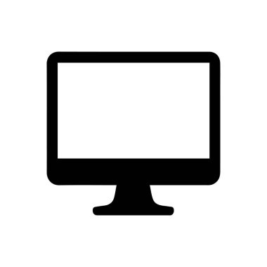 Basit bilgisayar ekranı monitörü web simgesi
