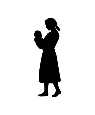 Anne bebeği sevgi dolu kucaklıyor, annelik bağı gösteriyor ve besliyor.