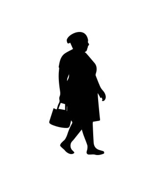 Şişman kadın silueti vücut pozitifliği ve çeşitliliği gösteriyor