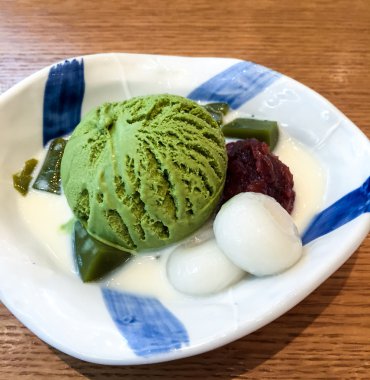 Yeşil çay dondurma, Japon tarzı