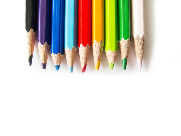 Färgade pennor jag — Stockfoto