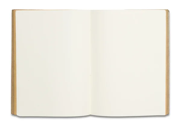 Open boek over witte achtergrond — Stockfoto